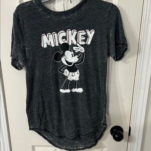 Disney Black and White Mickey Mouse Short Sleeve Tee